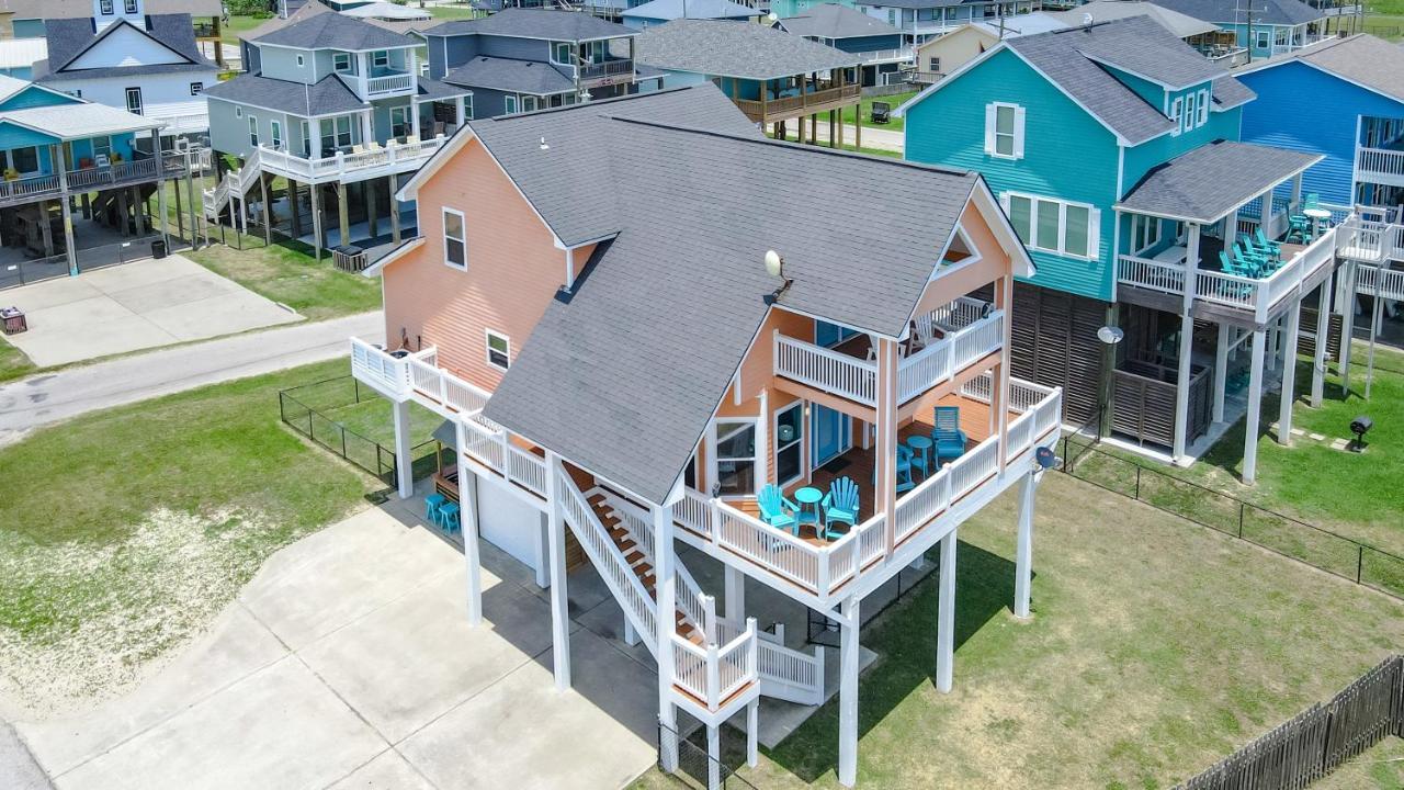 Spring Break Specials! Front Row Views - Tiki Bar - Playground Villa Bolivar Peninsula Exterior photo